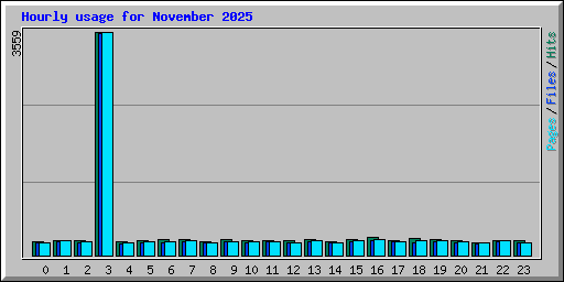 Hourly usage for November 2025
