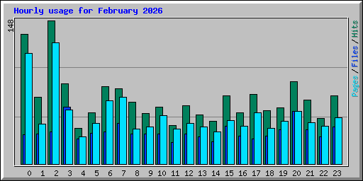 Hourly usage for February 2026