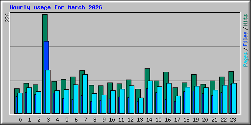 Hourly usage for March 2026