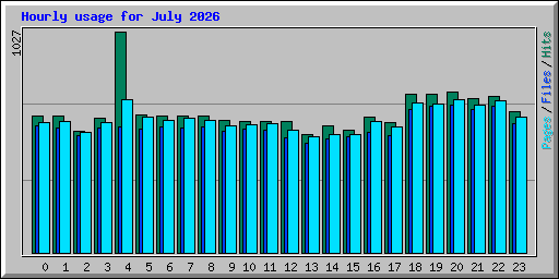 Hourly usage for July 2026